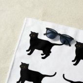 Serviette de plage de Black Cat (En situation)