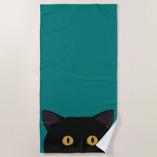 Serviette de plage de Black Cat (Devant)
