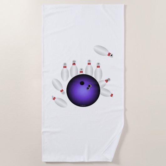 Serviette de plage de bowling (Devant)