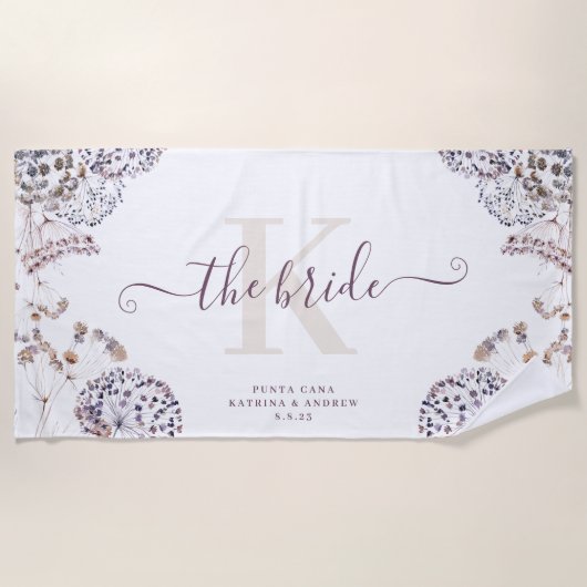 Serviette de plage de Bride Boho (Devant)