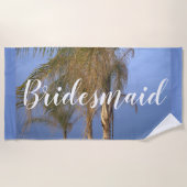 Serviette de plage de Bridesmaid Palm Trees (Devant)