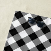 Serviette de plage de Buffalo noir et blanc (En situation)