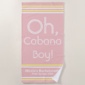 Serviette de plage de Cabana Boy (Devant)