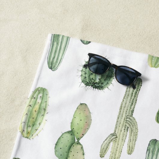 Serviette de plage de Cactus (En situation)