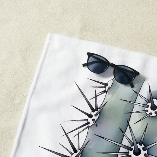 Serviette de plage de Cactus très épicée (En situation)