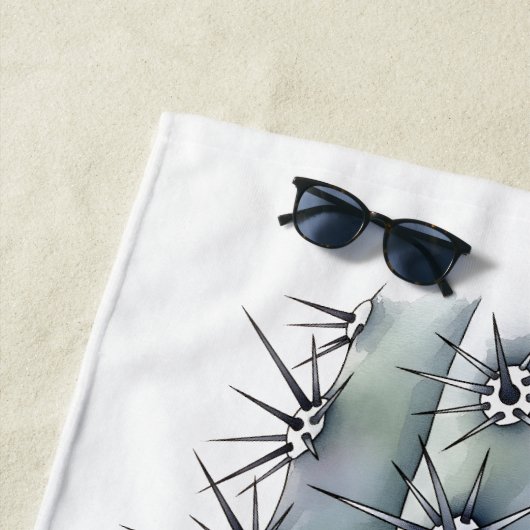 Serviette de plage de Cactus très épicée (En situation)