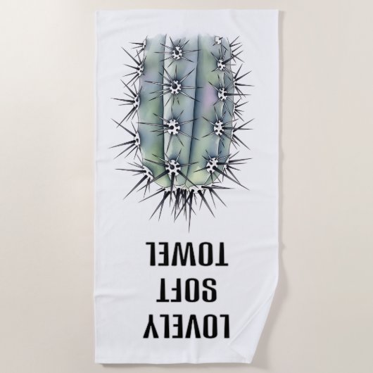 Serviette de plage de Cactus très épicée (Devant)
