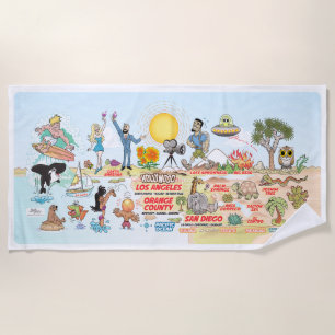 Serviette de plage de Californie du Sud