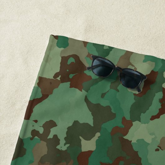 serviette de plage de camouflage militaire (En situation)