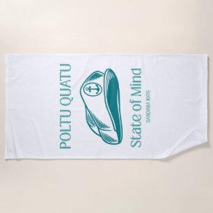 Serviette de plage de capitaine nautique Poltu Qua