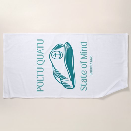 Serviette de plage de capitaine nautique Poltu Qua (Devant)