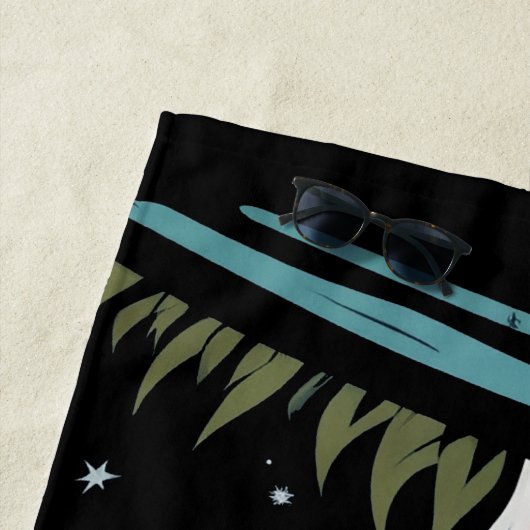 Serviette de plage de Champignons rouges (En situation)