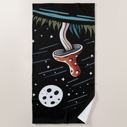 Serviette de plage de Champignons rouges (Devant)