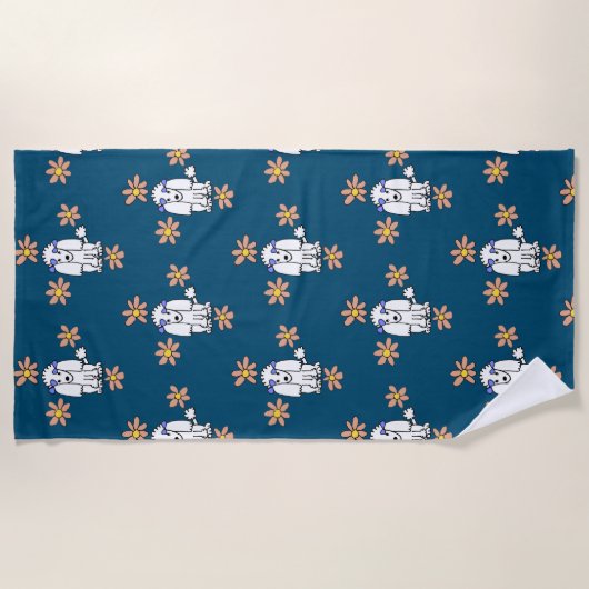 Serviette de plage de chien de caniche (Devant)