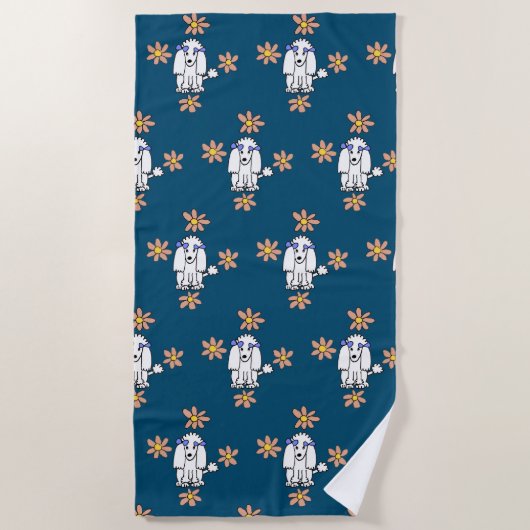 Serviette de plage de chien de caniche (Devant)