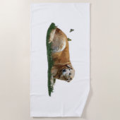 Serviette de plage de Chien de race mixte du Labra (Devant)