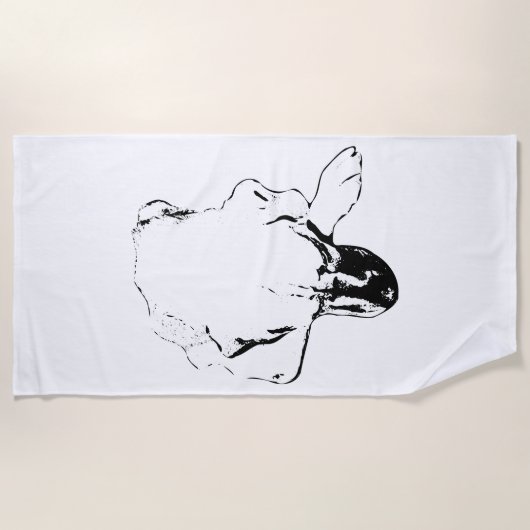 Serviette de plage de chien de repos de l'âme (Devant)