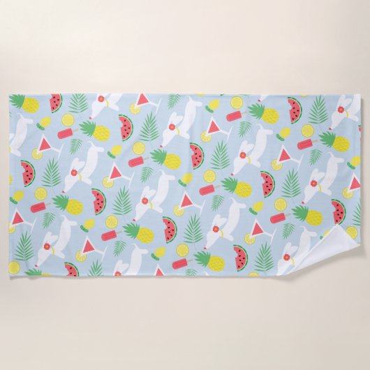 Serviette de plage de chien de saucisse d'été de (Devant)