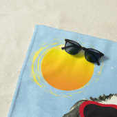 Serviette de plage de Chin japonais (En situation)