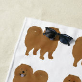 Serviette de plage de Chow Chow (En situation)