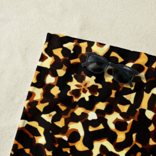 Serviette De Plage de couleur jaune et brun