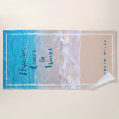 Serviette de plage de Courlew Waves (Devant)