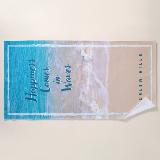 Serviette de plage de Courlew Waves (Devant)