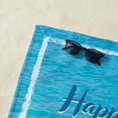 Serviette de plage de Courlew Waves (En situation)