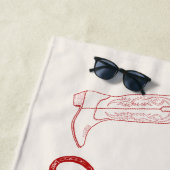 Serviette de plage de cowgirl côtière (En situation)