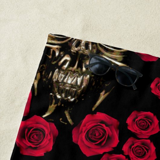 Serviette de plage de crâne (En situation)