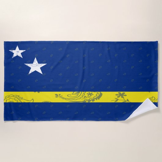 Serviette de plage de Curaçao (Devant)