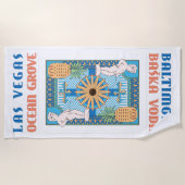 Serviette de plage de Degen - Carte bleue (Devant)