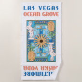 Serviette de plage de Degen - Carte bleue (Devant)