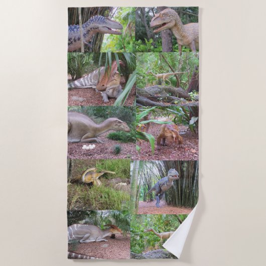 Serviette de plage de Dinosaur (Devant)