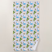 Serviette de plage de Dinosaurs (Devant)