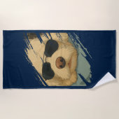 Serviette de plage de Dog Max (Devant)