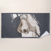 Serviette de plage de Dog Max (Devant)