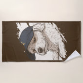 Serviette de plage de Dog Max (Devant)