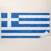 Serviette de plage de drapeau de la Grèce (Devant)