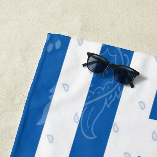 Serviette de plage de drapeau de la Grèce (En situation)