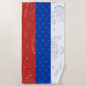 Serviette de plage de drapeau de la Russie (Devant)