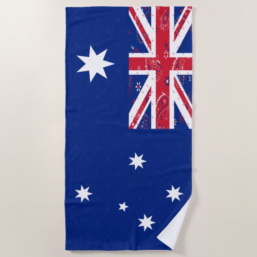 Serviette de plage de drapeau de l'Australie (Devant)