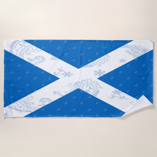 Serviette de plage de drapeau de l'Ecosse (Devant)