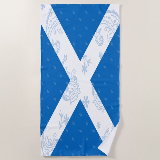 Serviette de plage de drapeau de l'Ecosse (Devant)