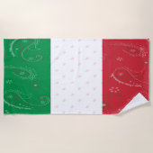 Serviette de plage de drapeau de l'Italie (Devant)
