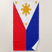 Serviette de plage de drapeau de Philippines (Devant)