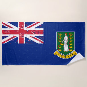 Serviette de plage de drapeau des Îles Vierges