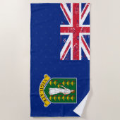 Serviette de plage de drapeau des Îles Vierges (Devant)