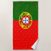 Serviette de plage de drapeau du Portugal (Devant)