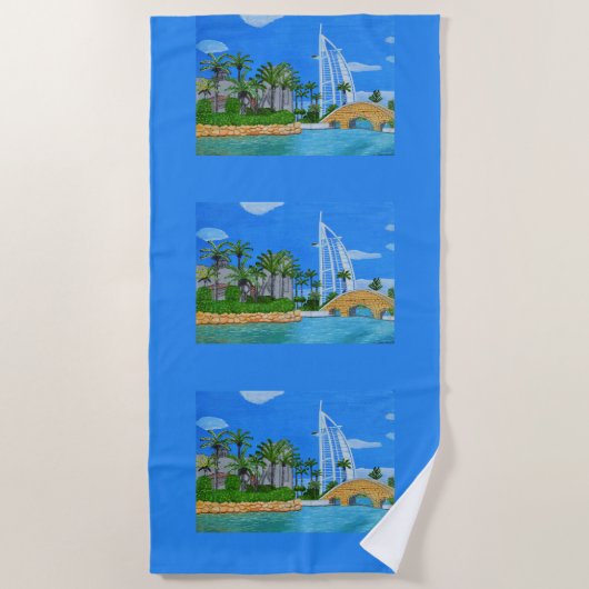 serviette de plage de Dubaï, Émirats arabes unis (Devant)